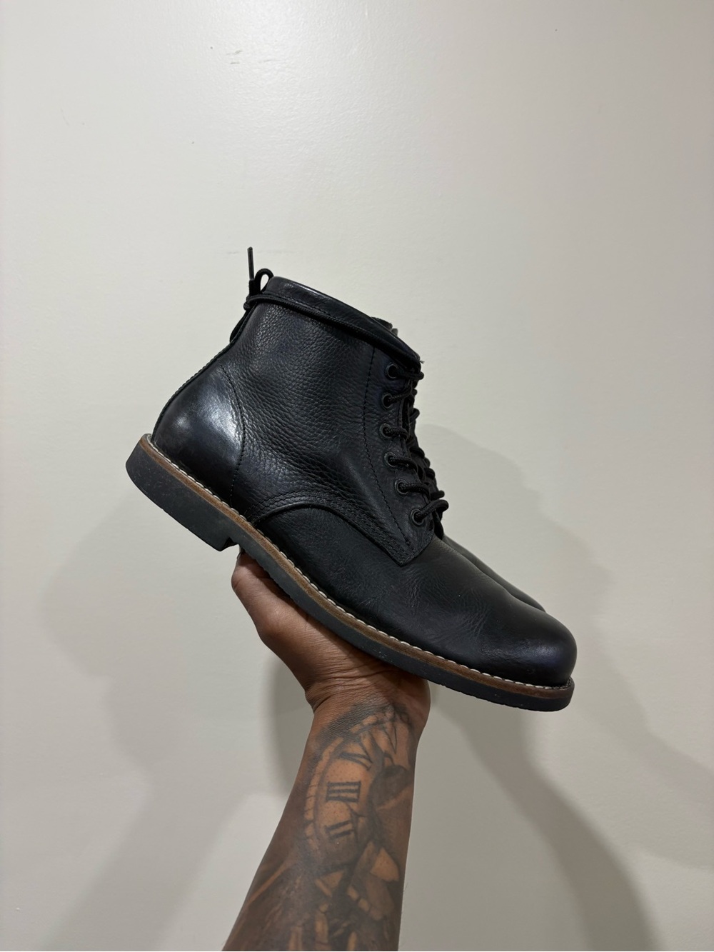 Classic Leather Roots Military Army Combat Boots